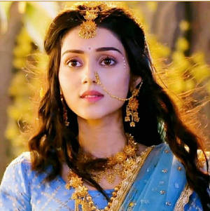 Mallika Singh Blue Dress Wallpaper