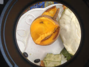 Mammee Apple Yellow Flesh Sliced Fruit Wallpaper