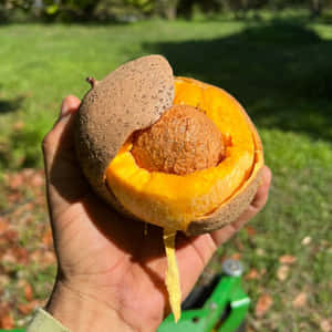 Mammee Fruit Hand Held Open Wallpaper