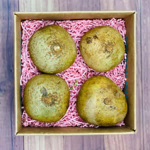 Mammee Fruit Packaging Top View Wallpaper