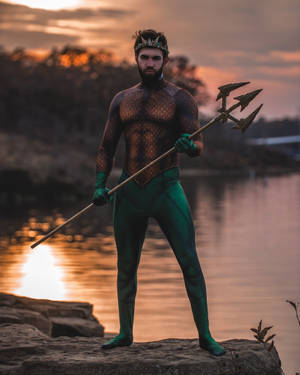 Man Cosplaying As Aquaman Wallpaper