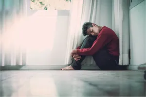 Man Dealing With Stress Wallpaper
