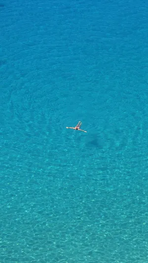 Man Floating Simple Iphone Wallpaper