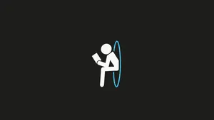 Man Reading In Portal Wallpaper