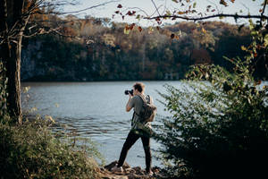 Man Taking Photos Photography Wallpaper