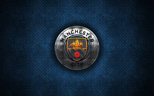 Manchester City 4k Grunge Metal Grate Wallpaper