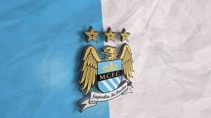 Manchester City Emblem With Premier League Recognition Wallpaper