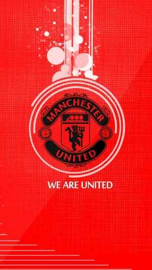Manchester United Black Logo Portrait Wallpaper