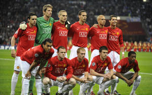 Manchester United Players Photo Op Wallpaper