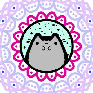 Mandala Style Pusheen Wallpaper