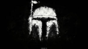 Mandalorian Mask Smudge Painting Wallpaper