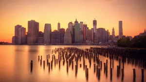 Manhattan Glowing Wallpaper