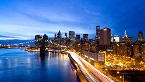 Manhattan Long Exposure Photography Wallpaper