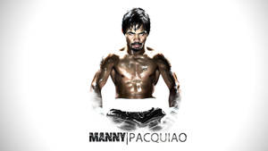 Manny Pacquiao Posed In A Stunning White Artistic Piece Wallpaper