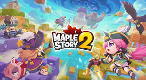 Maplestory 2 Players Battle It Out Wallpaper