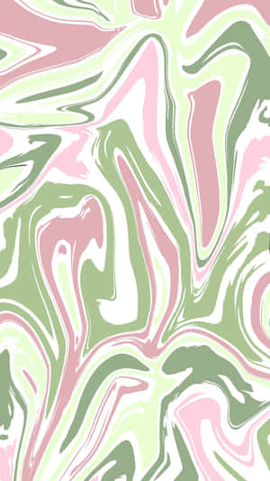 Marble Art In Pink And Green Aesthetic Wallpaper