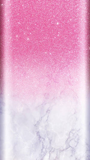 Marble Pink With Pink Glitter Wallpaper