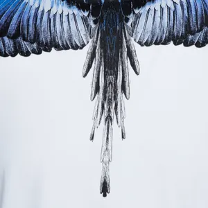 Marcelo Burlon Black Blue Wings Print Wallpaper