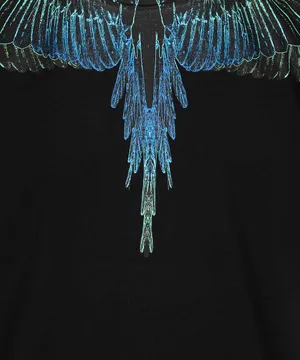 Marcelo Burlon Sparkly Blue Green Wings Wallpaper