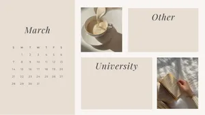 March Calendar Aesthetic Inspiration Wallpaper