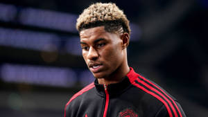 Marcus Rashford Black Red Jacket Wallpaper