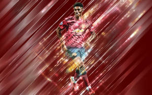 Marcus Rashford Metallic Effect Wallpaper