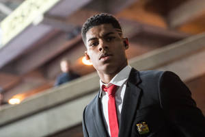 Marcus Rashford Wearing Suit Wallpaper