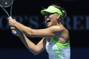 Maria Sharapova Two-handed Backhand Wallpaper