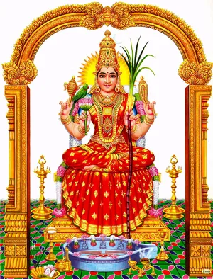 Mariamman Hindu Goddess Illustration Wallpaper