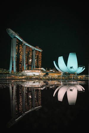 Marina Bay Sands Art Science Museum Wallpaper