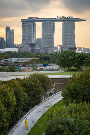 Marina Bay Sands Nearby Path Wallpaper