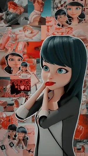 Marinette And Adrien, Two Superheroes In Paris Wallpaper