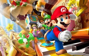 Mario & Luigi Taking On Bowser Wallpaper