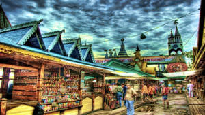 Market In Russia Wallpaper