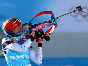 Marketa Davidova Biathlon Beijing Olympics Wallpaper