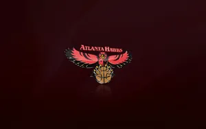 Maroon Atlanta Hawks Logo Wallpaper