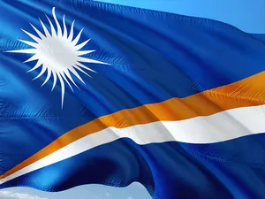 Marshall Islands Flag Close-up Wallpaper