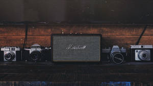 Marshall Speaker With Cameras Wallpaper