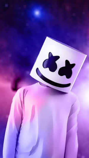 Marshmello Music Artist With Head Marshmallow Phone Wallpaper