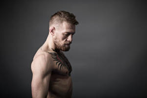 Martial Artist Conor Mcgregor In Gray Wallpaper