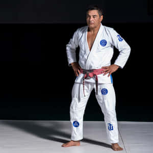 Martial Artistin Gi Pose Wallpaper