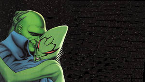 Martian Manhunter Hugging Wallpaper