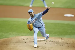 Martin Perez And Thrown Baseball Wallpaper