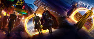 Marvel 3440 X 1440 Doctor Strange Portals Wallpaper