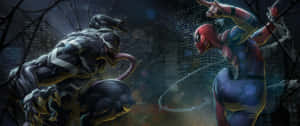 Marvel 3440 X 1440 Spider-man And Venom Wallpaper