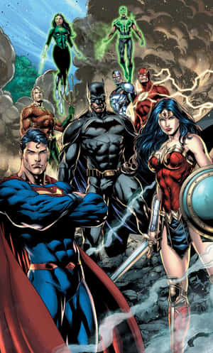 Marvel And Dc Superheroes Unite On Your Iphone Wallpaper