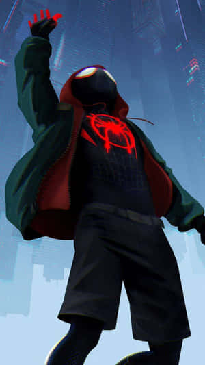 Marvel Character Spider Man Miles Morales Iphone Wallpaper