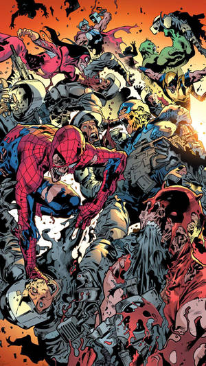 Marvel Characters Comic Art Iphone X Wallpaper