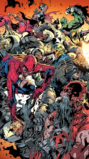 Marvel Characters Comic Art Iphone X Wallpaper