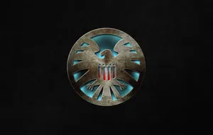 Marvel Falcon Logo Shield Black Wallpaper